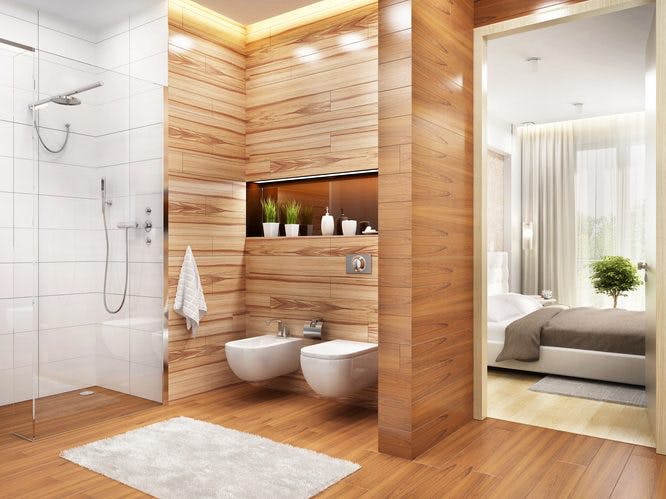¿Tienes un baño con suelo de madera?  Ver todos los cuidados