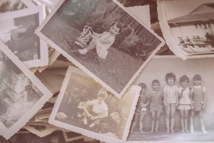 viejas fotos familiares en blanco y negro